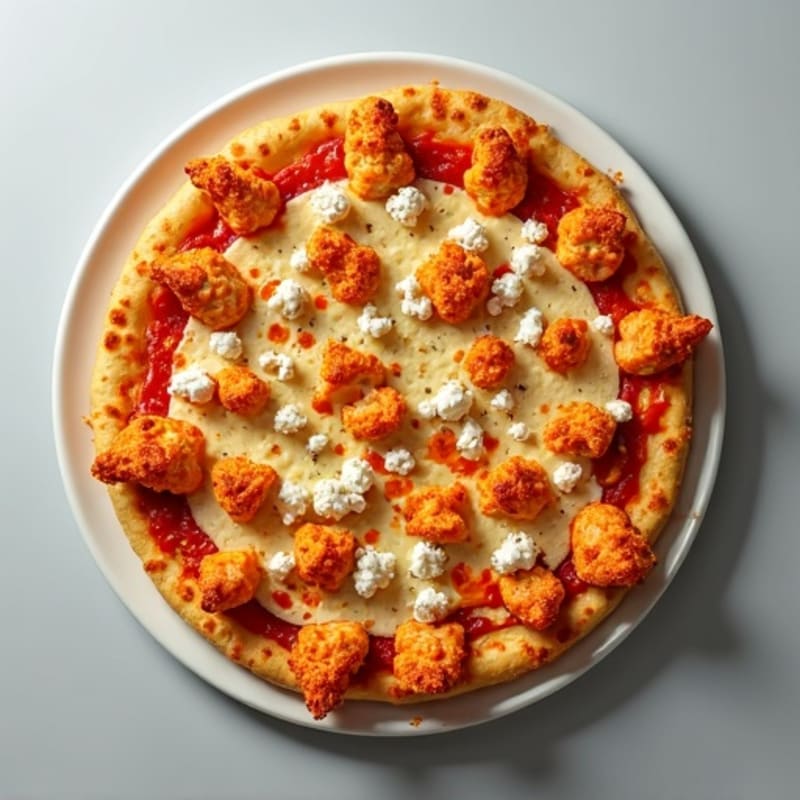 Crispy Buffalo Chicken Cauliflower Crust Pizza