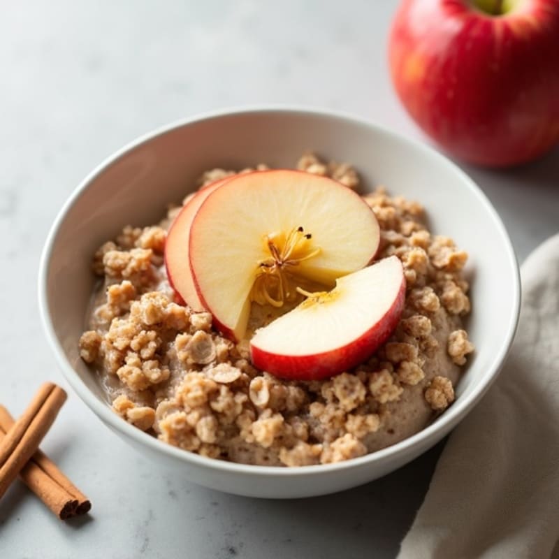 Protein-Packed Cinnamon Apple Steel Cut Oatmeal