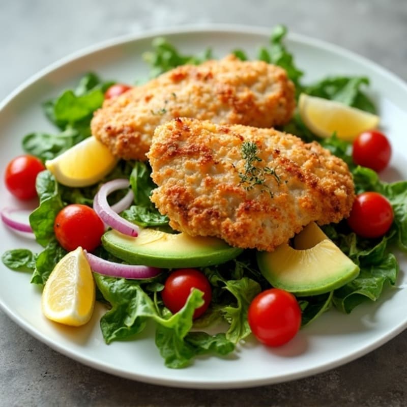 Crispy Chicken and Creamy Avocado Salad