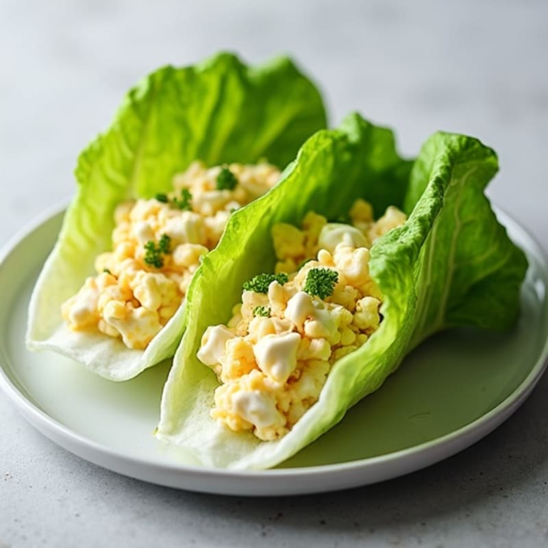 Creamy Egg Salad Lettuce Wraps