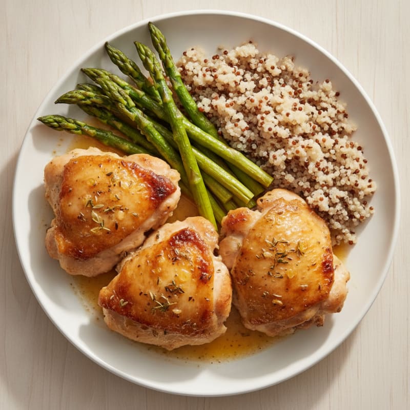 Lemon Herb Roasted Chicken Thighs