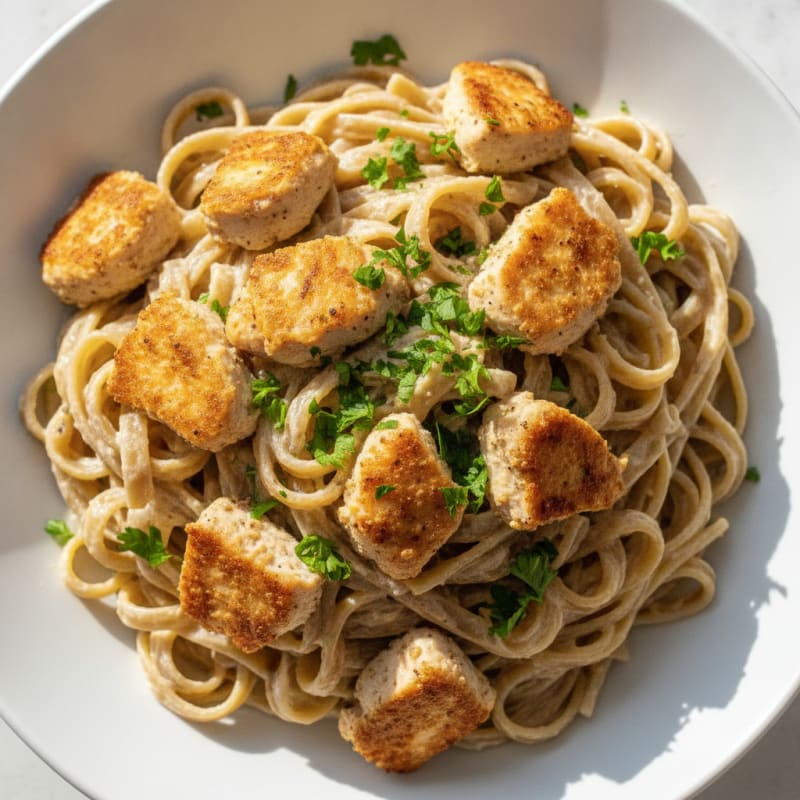 Garlic Parmesan Chicken Alfredo Pasta