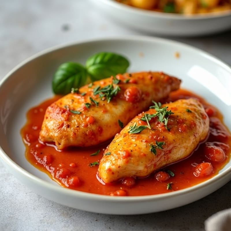 Simmered Spiced Chicken with Creamy Tomato Sauce