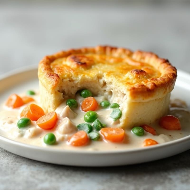 Healthy Creamy Chicken and Vegetable Pot Pie