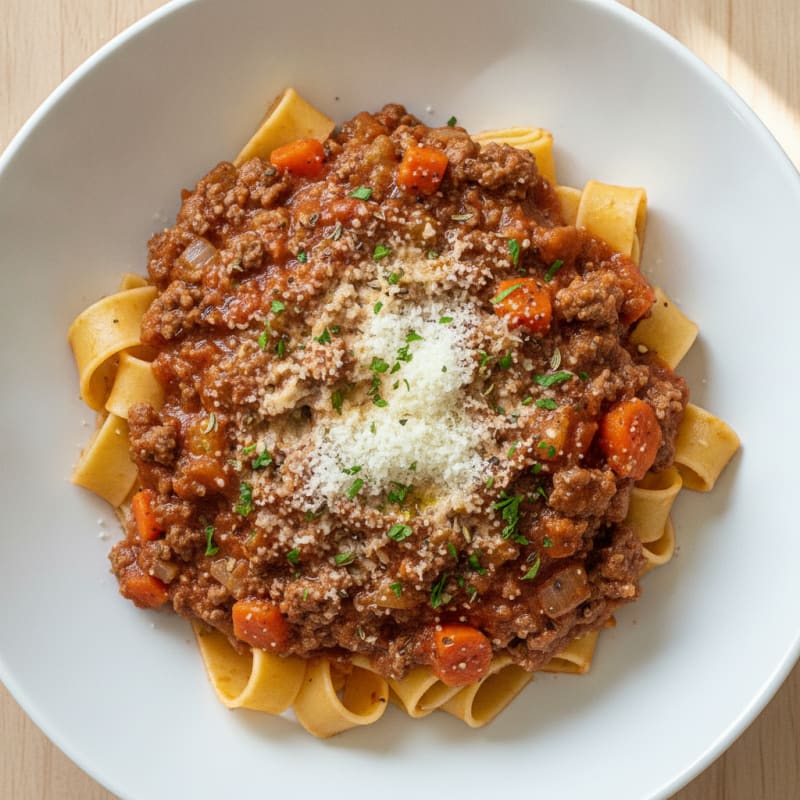 Classic Beef Bolognese with Pappardelle