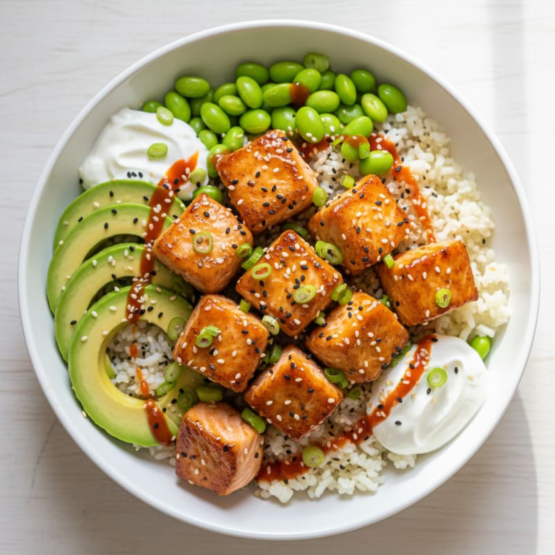 Zesty Sesame Salmon Sushi Bowl
