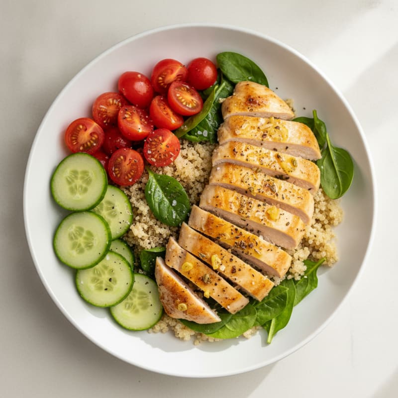 Lemon-Herb Chicken and Quinoa Bowl