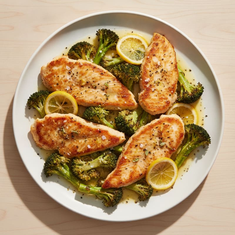 Sheet Pan Lemon-Herb Chicken and Broccoli