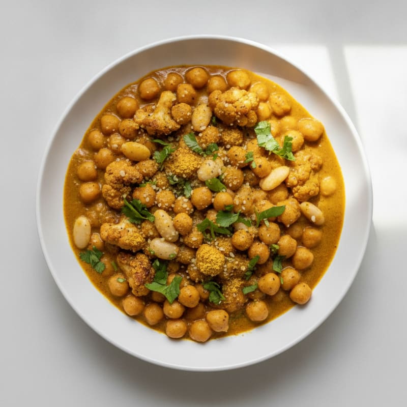 Roasted Cauliflower and Chickpea Curry