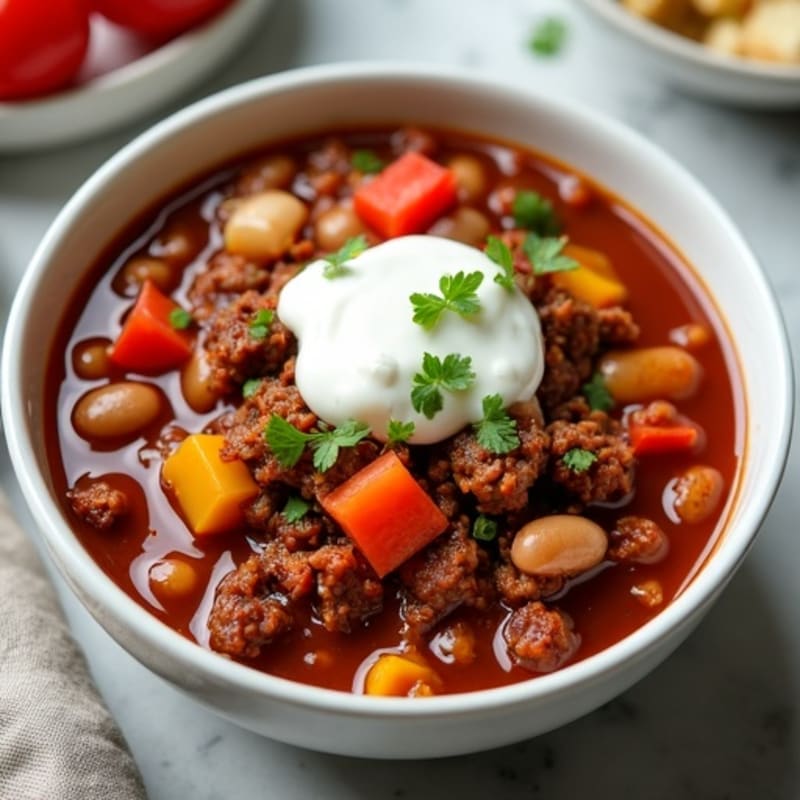 Hearty Slow Cooker Lean Beef Chili