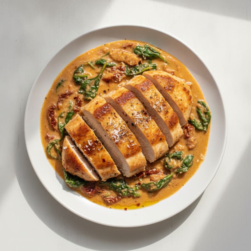 Marry Me Chicken in Creamy Tomato Spinach Sauce