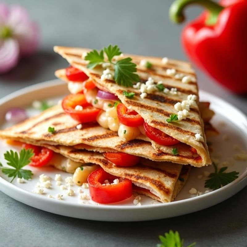 Grilled Chicken and Bell Pepper Quesadillas