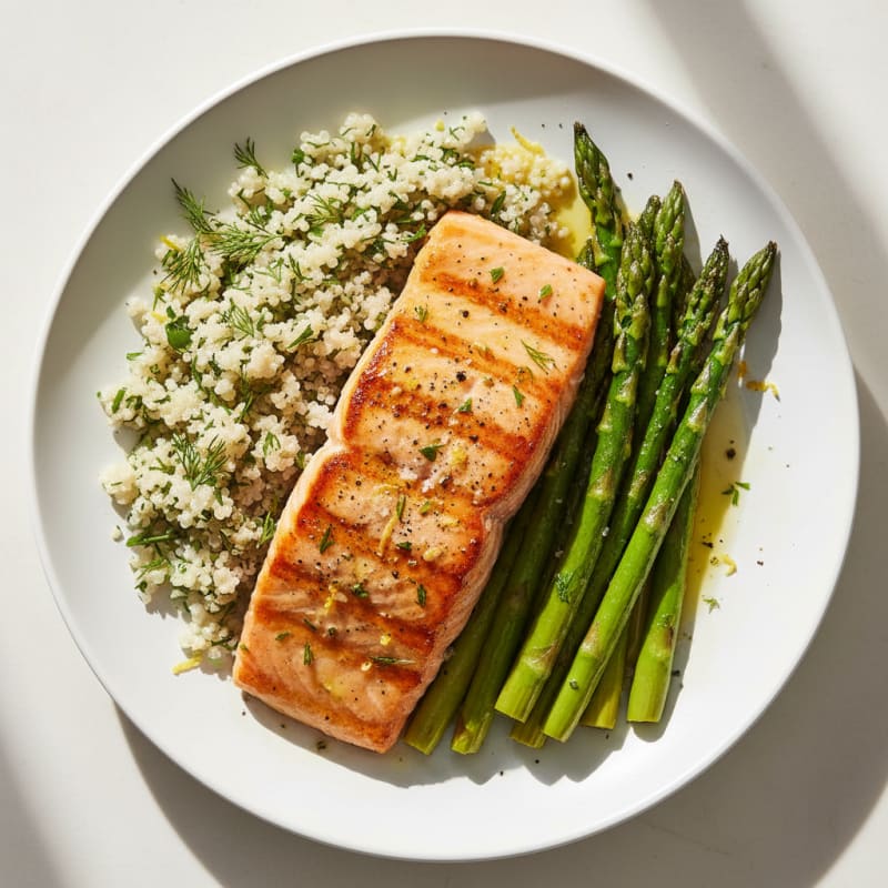 Golden Lemon Herb Grilled Salmon