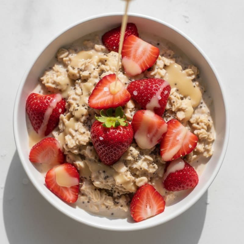 Strawberry Shortcake Overnight Oats