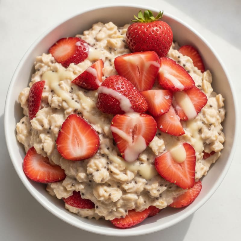 Strawberry Shortcake Overnight Oats