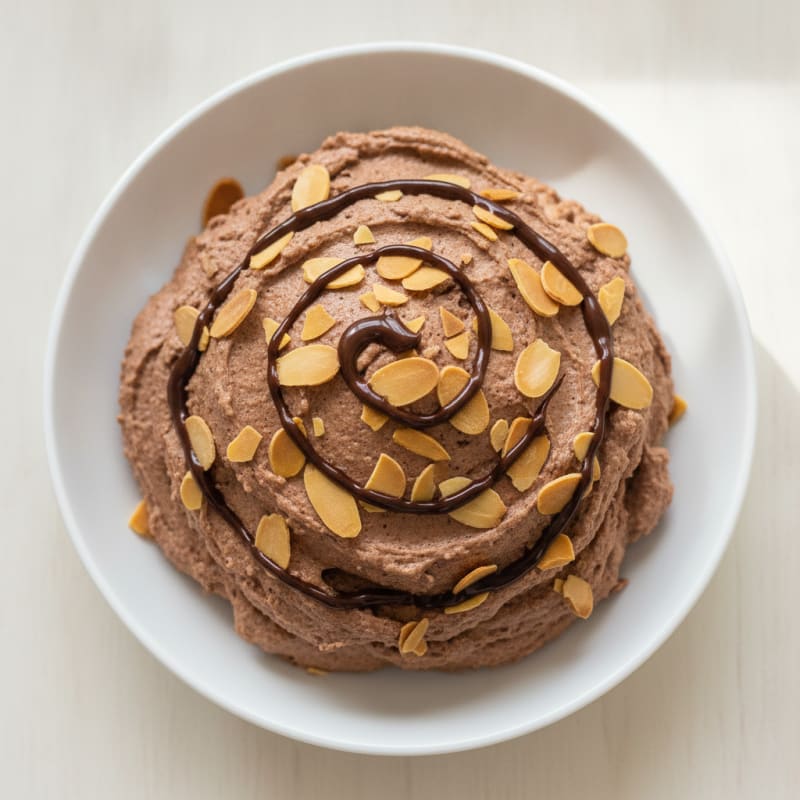 Cottage Cheese Protein Mousse with Cocoa and Almonds