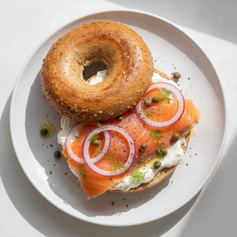 Smoked Salmon Everything Bagel