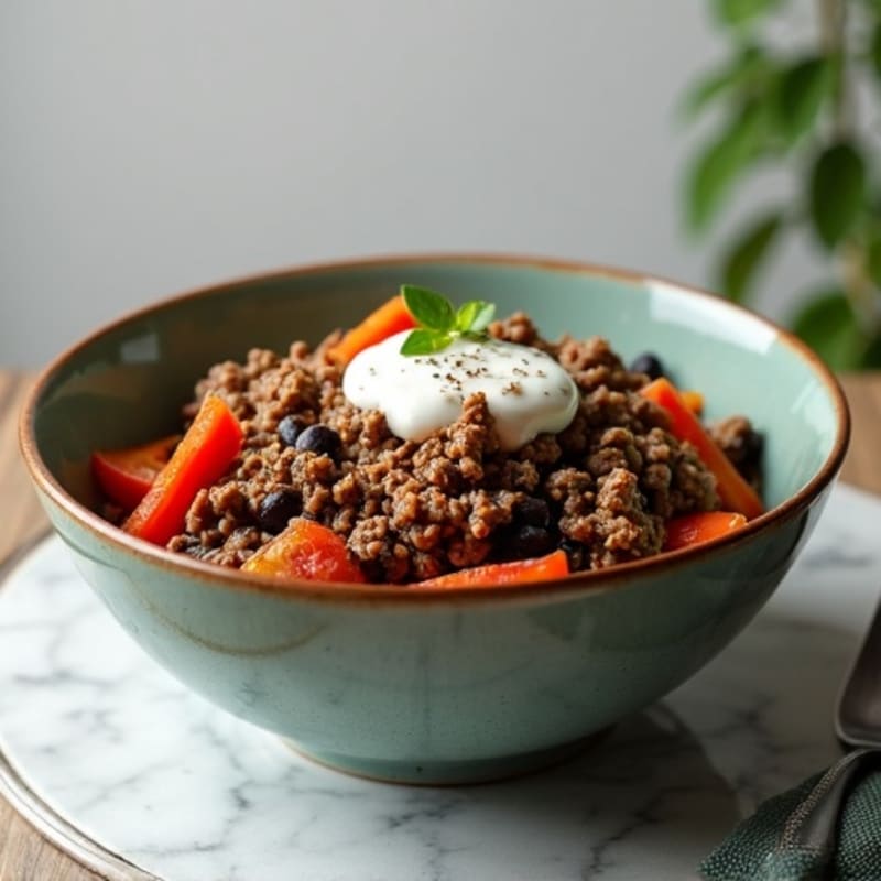 Seasoned Ground Beef Bowl with Special Sauce