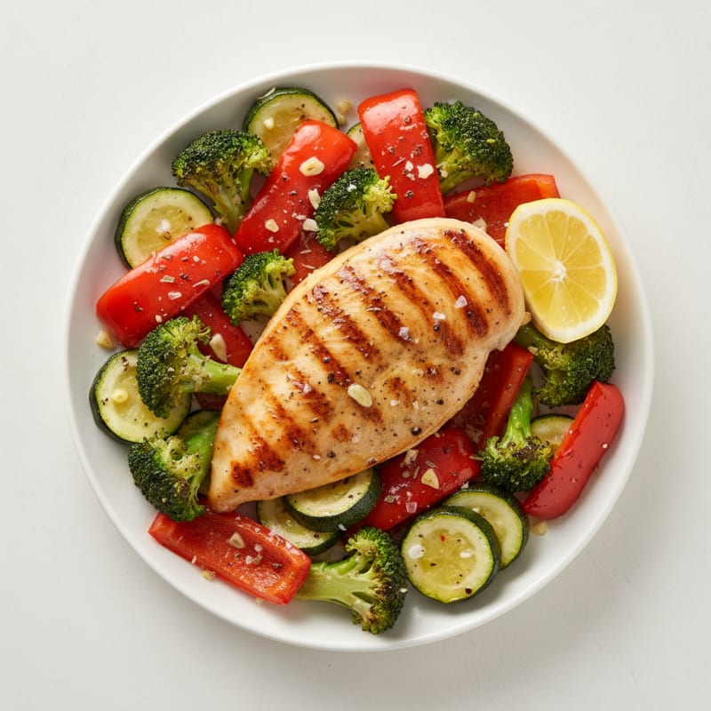 Grilled Chicken with Roasted Vegetables