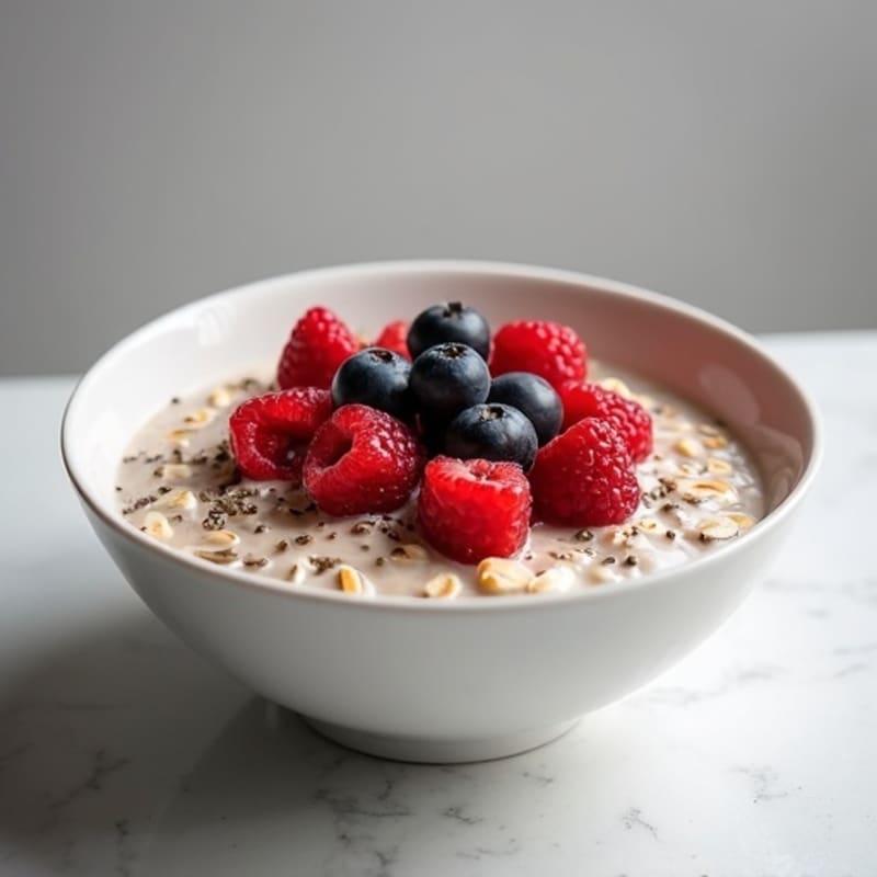Vanilla-Berry Protein Overnight Oats