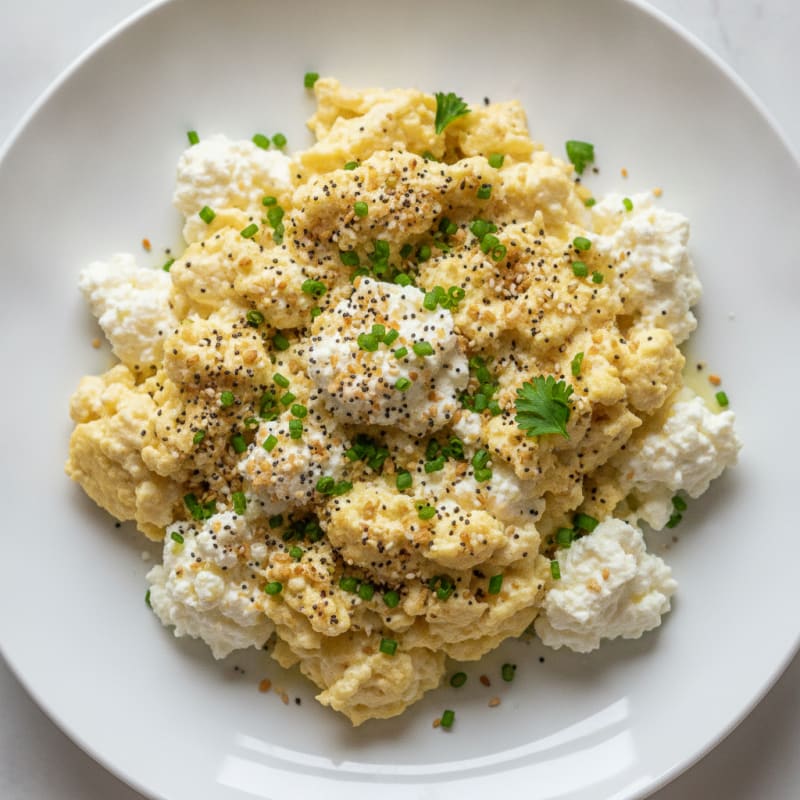 Everything Bagel Style Egg White Scramble