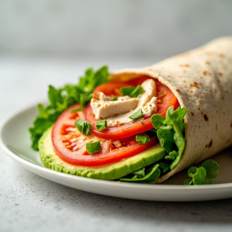 Fresh Turkey and Creamy Avocado Wrap