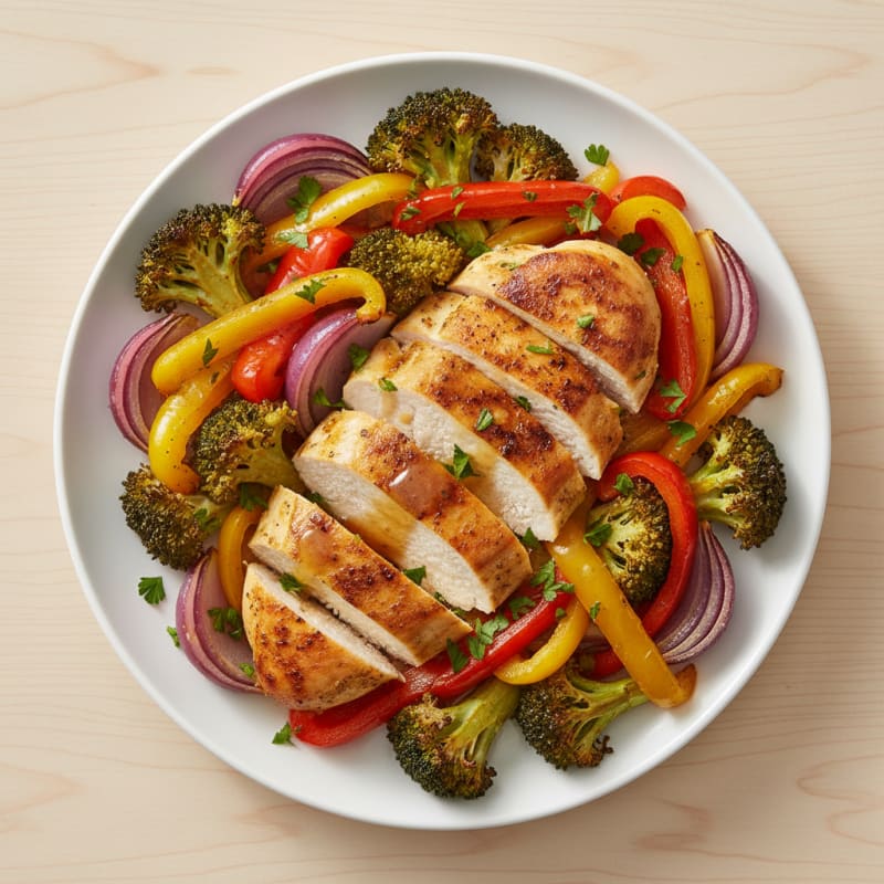 Golden Sheet Pan Chicken and Roasted Vegetables