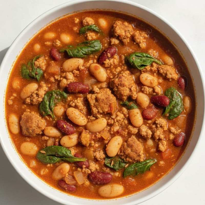 Hearty Spiced Bean and Turkey Stew