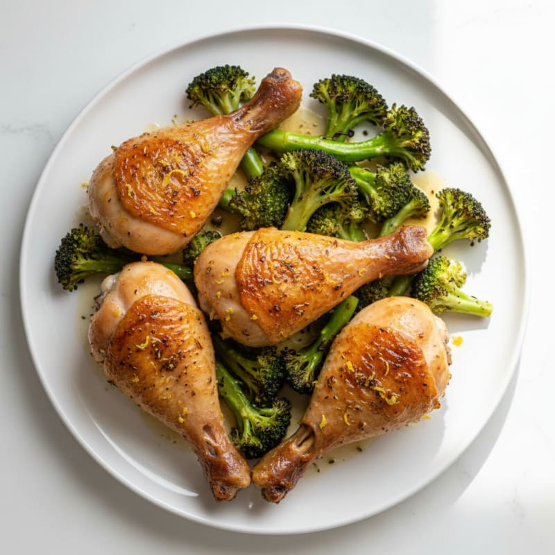 Crispy Lemon-Herb Roasted Chicken Drumsticks