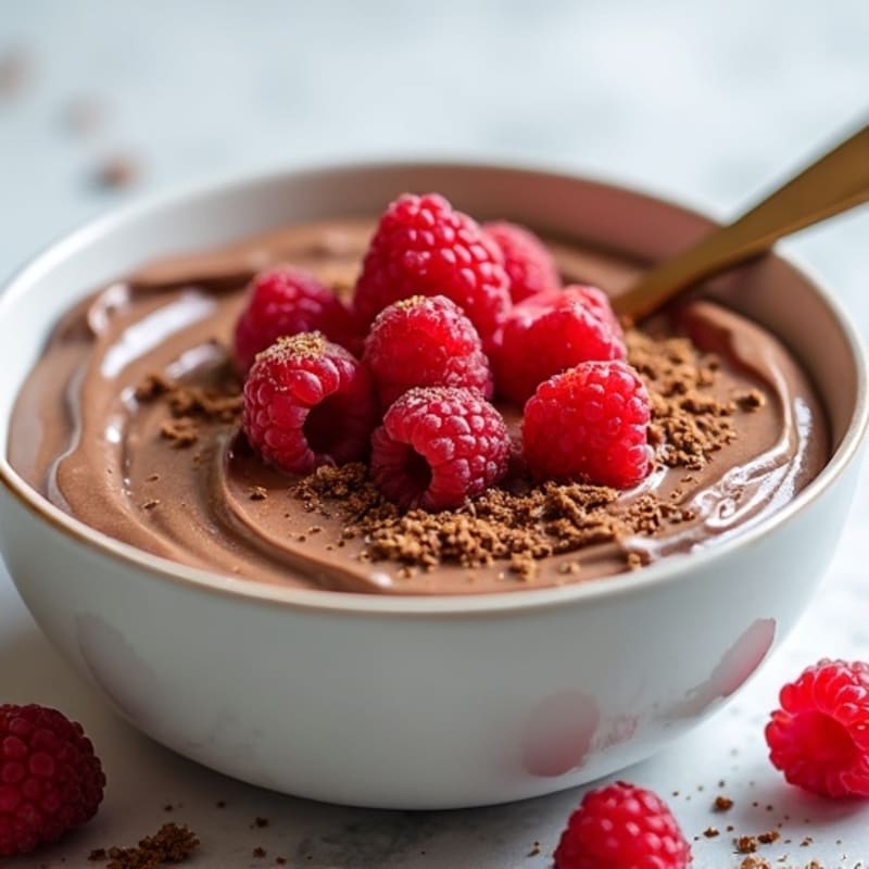 Creamy Chocolate Protein Cheesecake Bowl