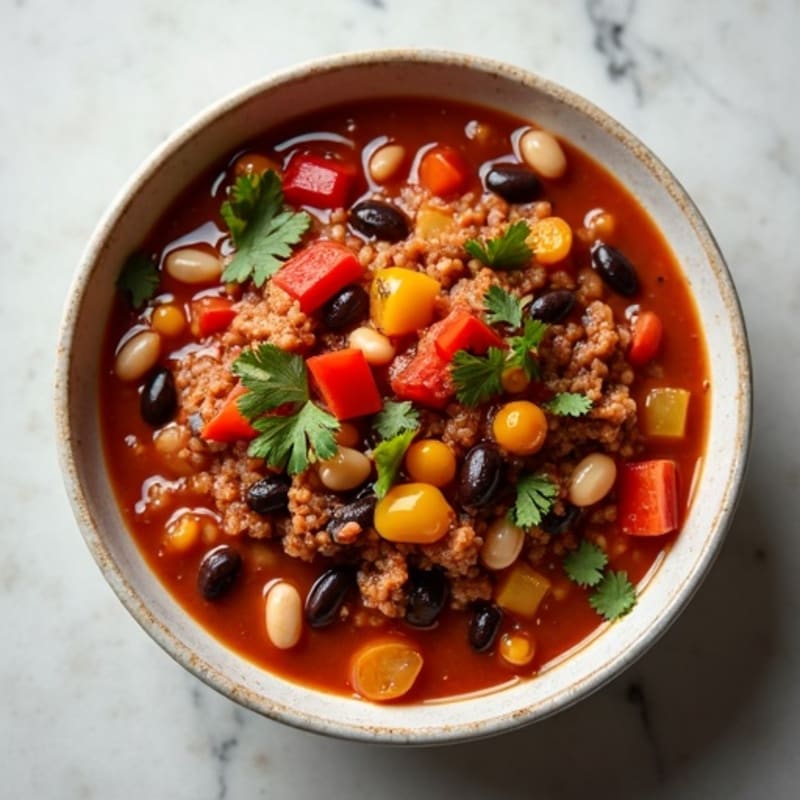 Smoky Three Bean Turkey Chili