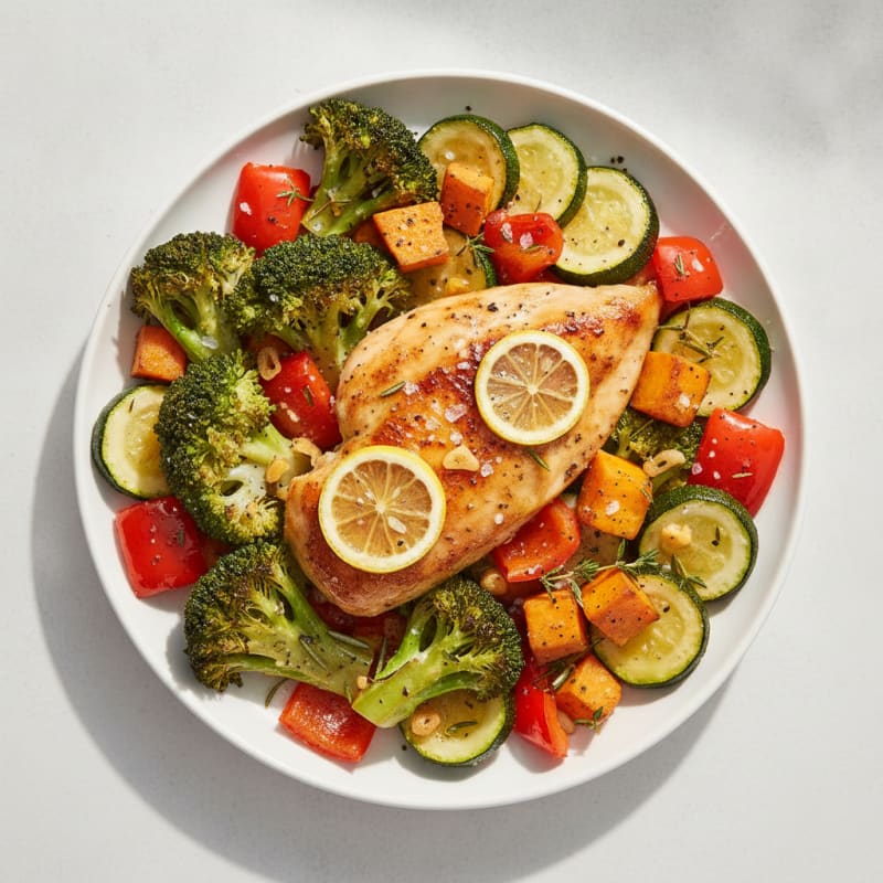 Lemon Herb Roasted Chicken and Veggies
