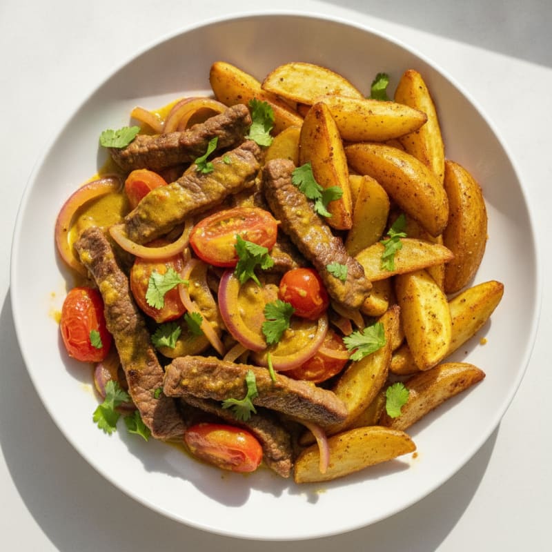 Peruvian Steak Stir-Fry with Aji Amarillo