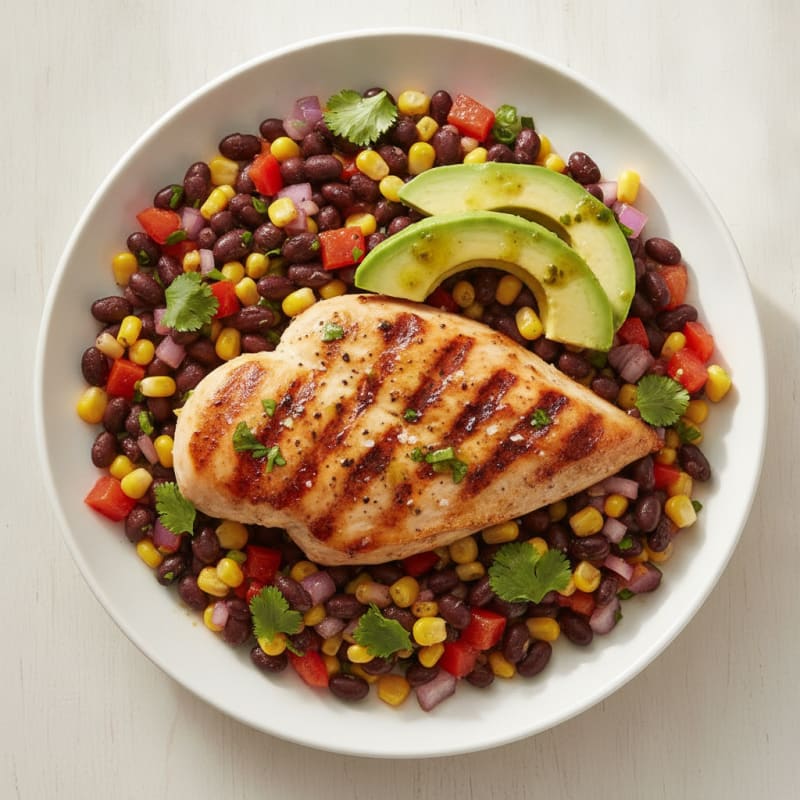 Black Bean and Corn Salsa with Avocado
