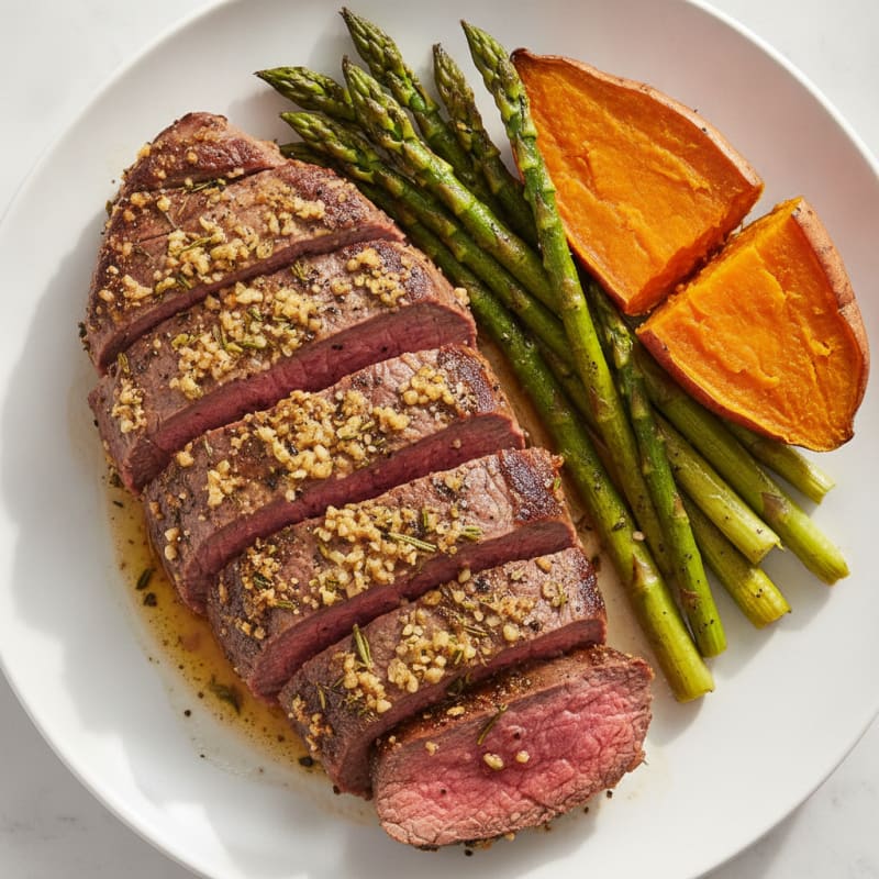 Garlic Herb Roasted Beef Tenderloin