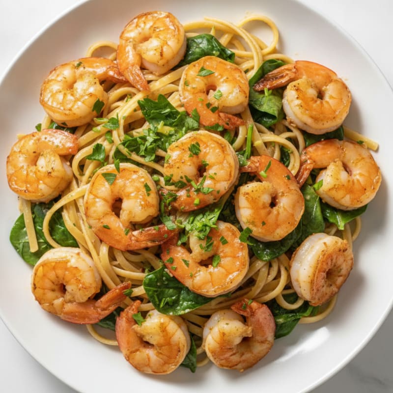 Garlic Butter Shrimp Scampi with Linguine