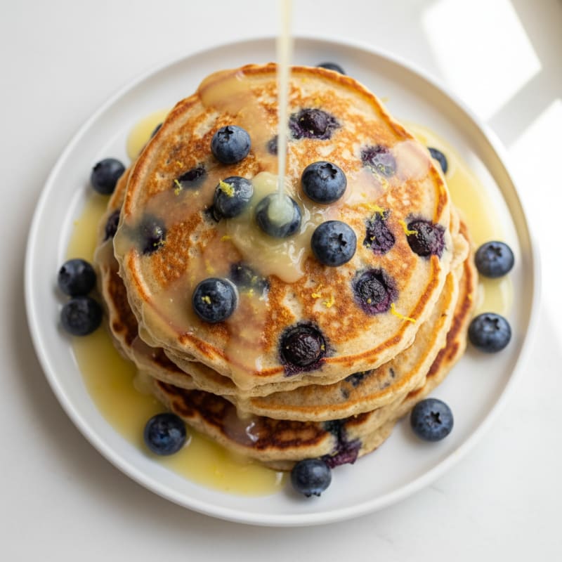 Blueberry Ricotta Pancakes with Lemon Zest