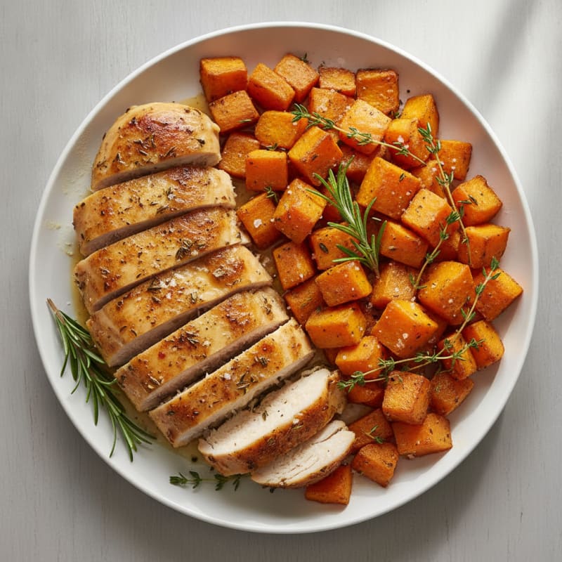 Garlic Herb Roasted Chicken with Root Vegetables