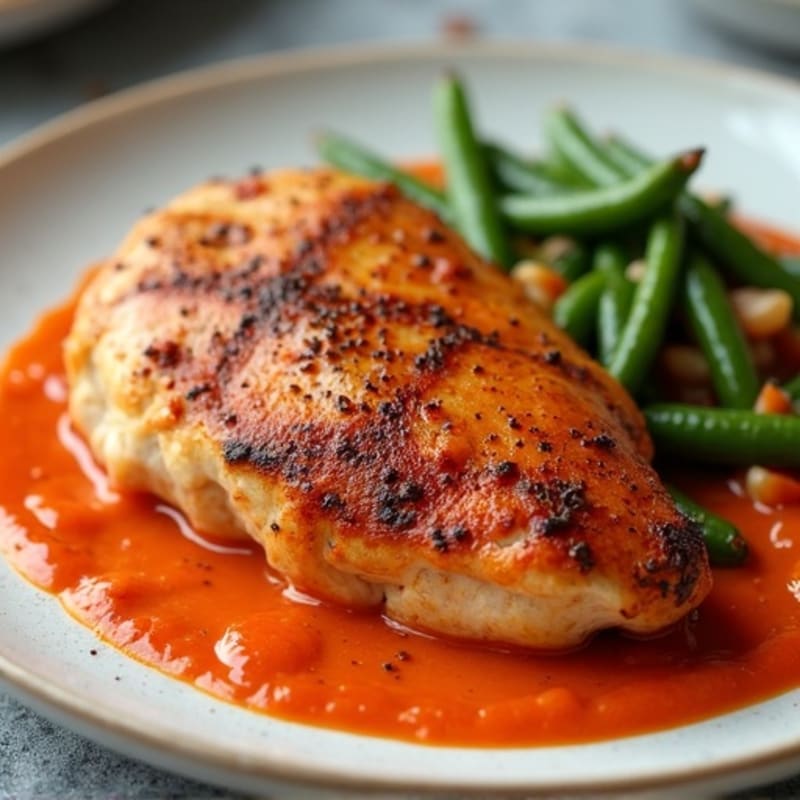 Roasted Spiced Chicken with Creamy Tomato Sauce