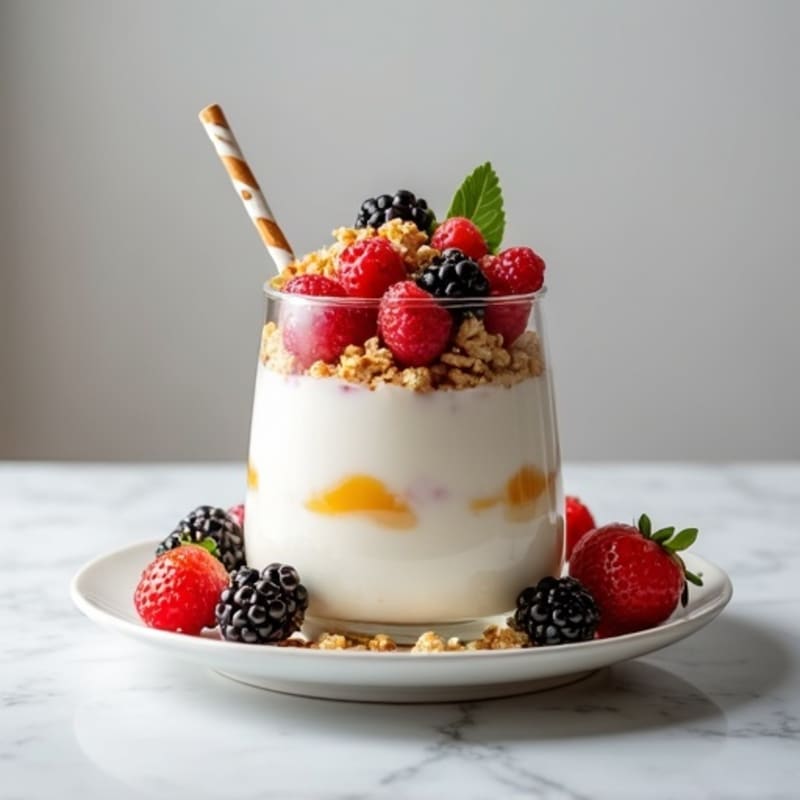 Creamy Greek Yogurt Protein Parfait with Berries