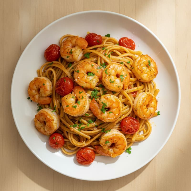 Spicy Calabrian Chili Shrimp Linguine