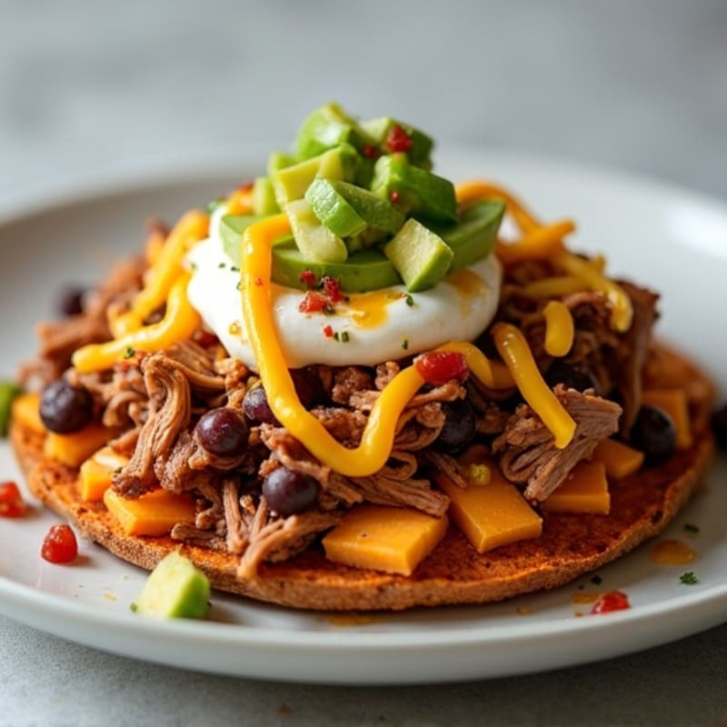 Pulled Pork Loaded Sweet Potato Nachos