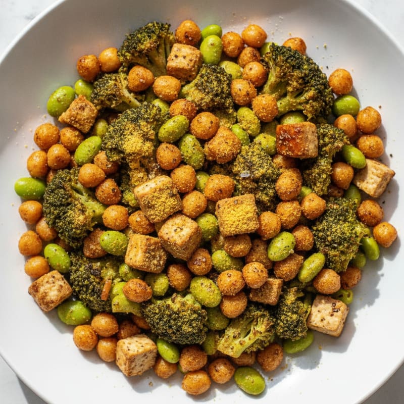 Roasted Vegetable and Chickpea Buddha Bowl
