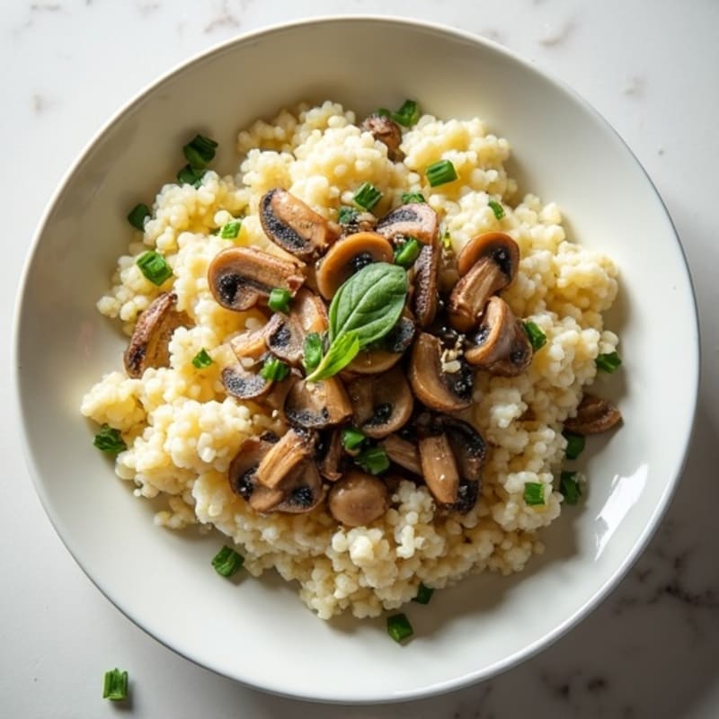 Creamy Wild Mushroom Cauliflower Risotto