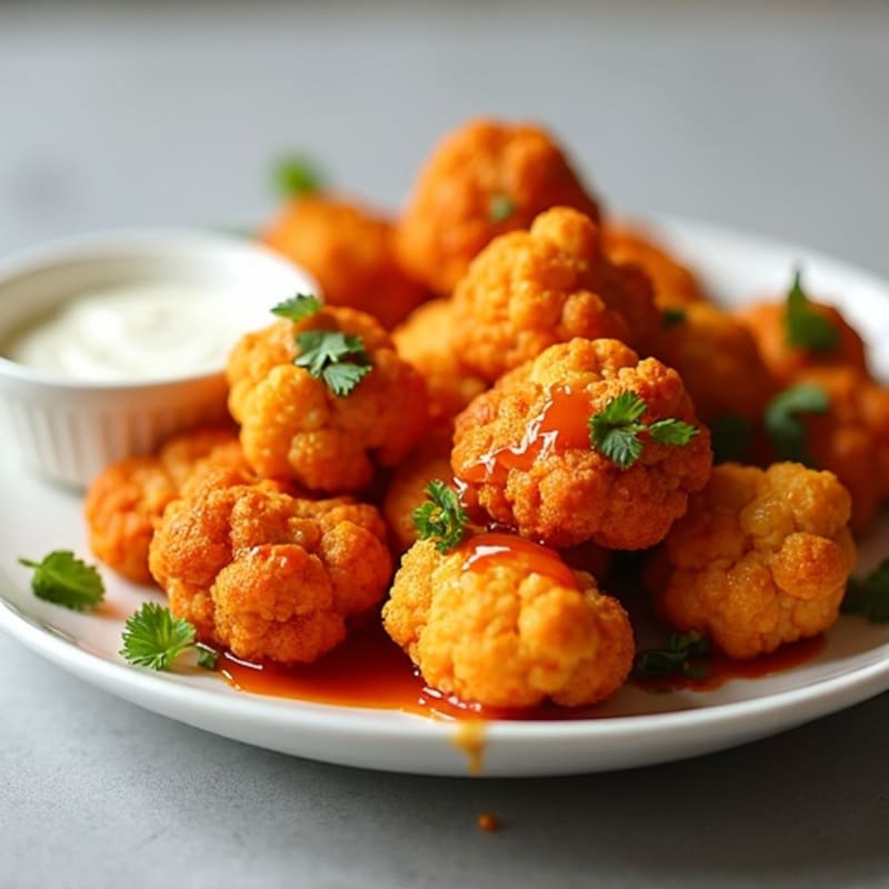 Crispy Baked Buffalo Cauliflower Bites