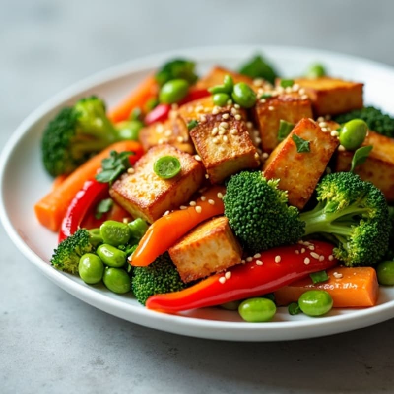 Crispy Sesame-Glazed Tofu Stir-Fry