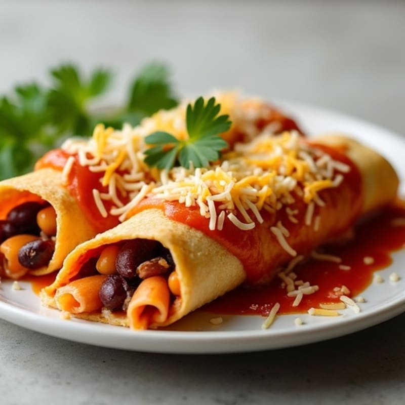 Baked Spiced Chicken and Black Bean Enchiladas