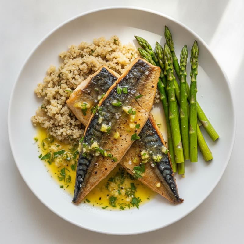 Pan-Seared Mackerel with Lemon-Herb Sauce
