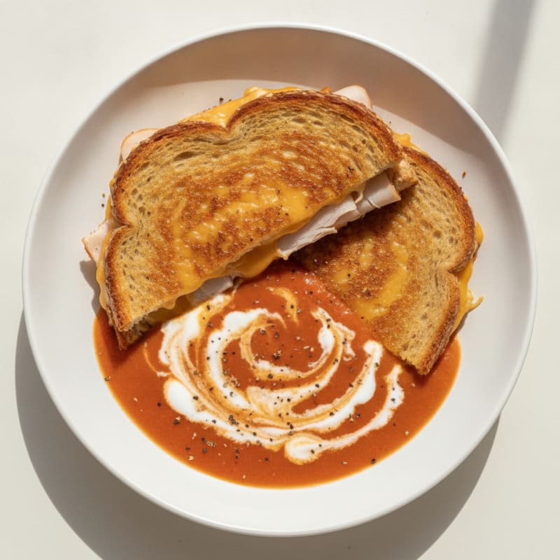 Classic Grilled Cheese with Tomato Soup