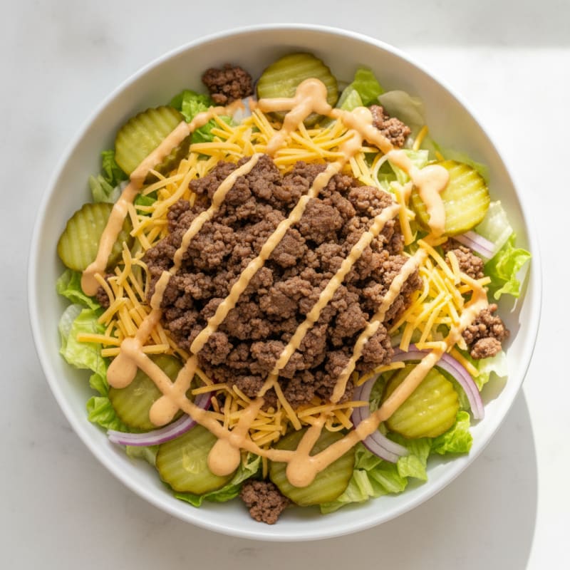 Big Mac Inspired Protein Bowl